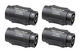 4x NEUTRIK® NL4MMX 4-poliger Speakon® verriegelbarer Inline-Koppler